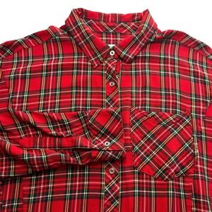 Vineyard Vines Womens Size 8 Red Tartan Plaid Button Down Shirt Casual Prep